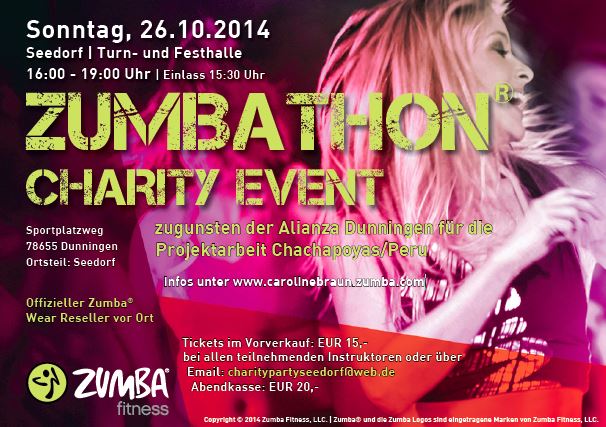 Zumba Mega-Event in Seedorf, So, 26.10.14, 16-19 Uhr